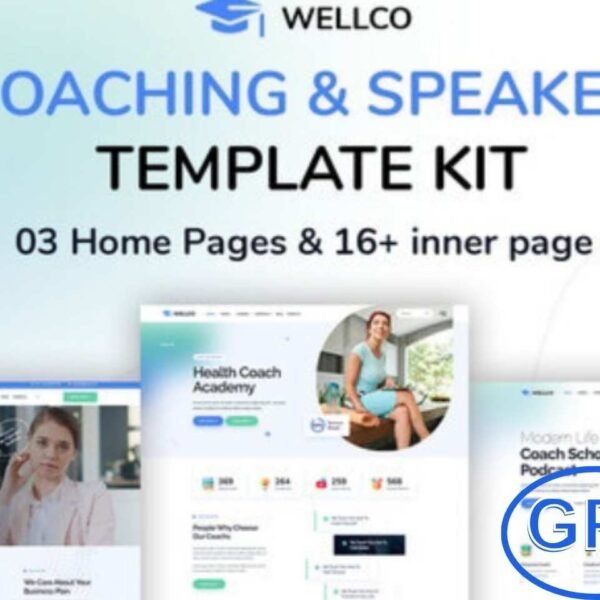 Wellco – Coaching & Speaker Elementor Template Kit Wellco is a modern Elementor Template Kit designed for life coaches, business trainers, motivational speakers, personal development consultants, and fitness experts. Featuring a creative and professional design, it offers a fully responsive and retina-ready layout that looks great on all devices.