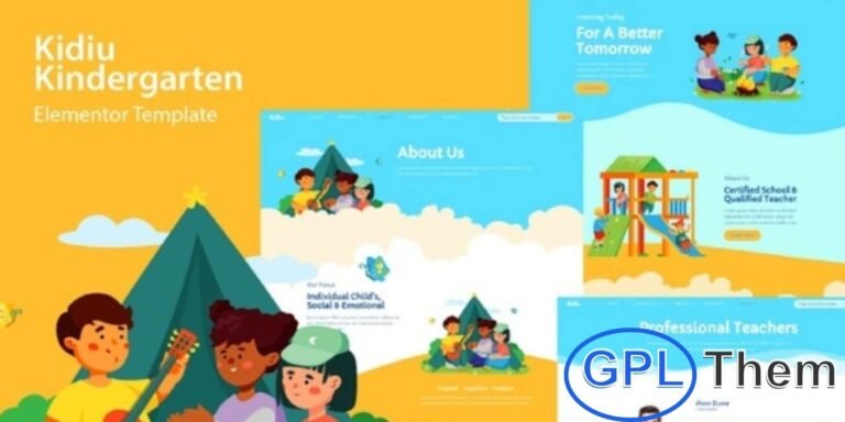 Kidiu Kindergarten – Child Care Elementor Template Kit Kidiu is a creative Elementor Template Kit designed for kindergartens, preschools, and daycare centers. Featuring playful, kid-friendly illustrations and a fully responsive design, Kidiu makes it easy to build an engaging and professional website.
