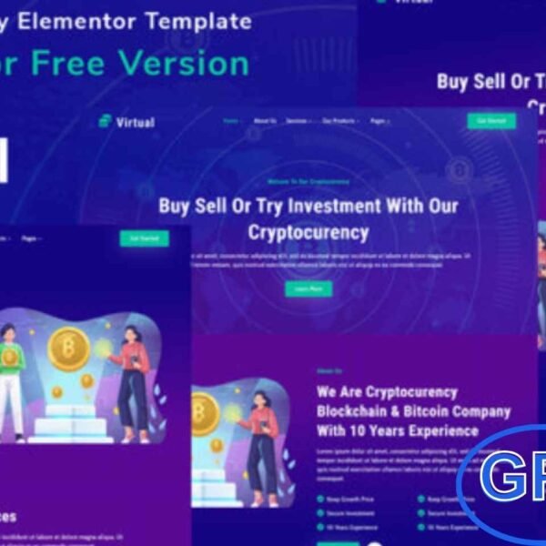 Virtual – Cryptocurrency, Blockchain & Bitcoin Elementor Template Kit Virtual is a modern Elementor Template Kit designed for cryptocurrency, blockchain, and Bitcoin-related websites. Perfect for crypto startups, digital currency platforms, and blockchain companies, this kit features clean, professional layouts that are fully customizable with Elementor’s drag-and-drop builder.