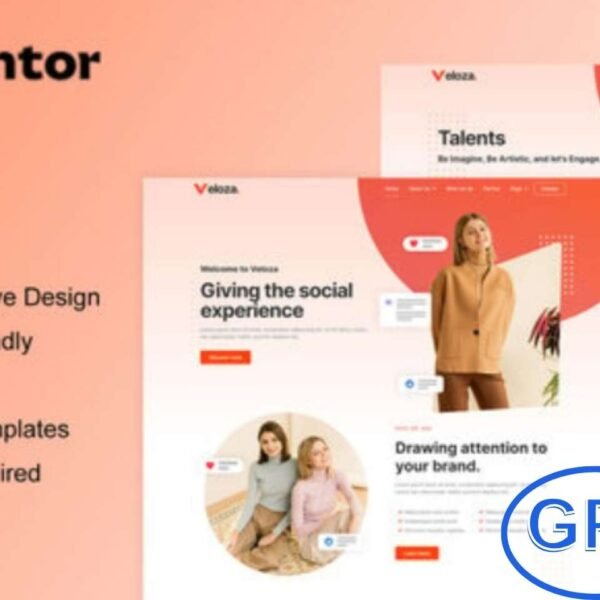 Veloza – Influencer & Talent Agency Elementor Template Kit Veloza is a modern Elementor Pro Template Kit designed for influencer and talent agencies. Featuring a clean, professional, and versatile layout, it’s perfect for building websites for agencies representing actors, singers, models, vloggers, and other digital talents.