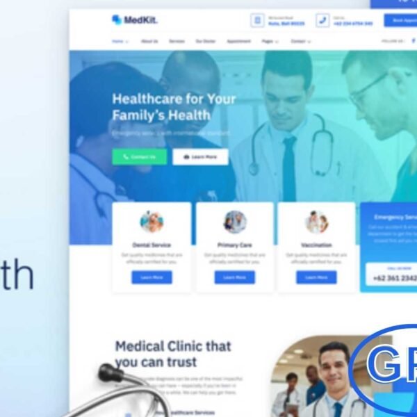 MedKit – Health & Medical Elementor Template Kit MedKit is a professional Elementor Template Kit crafted for health and medical websites. Ideal for hospitals, clinics, doctors, dentists, healthcare centers, and medical awareness projects, it features a clean and modern design with fully responsive layouts.