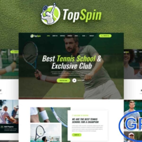 TopSpin – Tennis School & Sports Club Elementor Template Kit TopSpin is a modern Elementor Template Kit designed for tennis schools, sports clubs, academies, personal coaches, and fitness centers. Featuring a clean, professional, and sporty design, this kit is fully responsive and retina-ready, ensuring a flawless look on all devices.