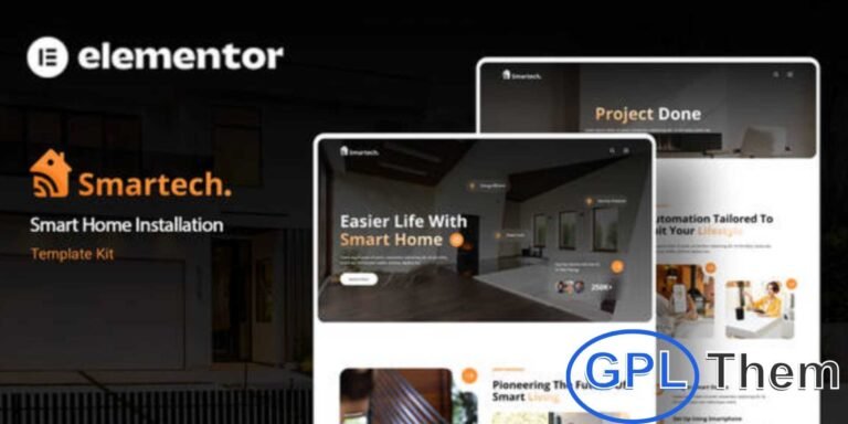 Smartech – Smart Home Installation Elementor Template Kit Smartech is a modern Elementor Template Kit designed for creating professional websites for smart home installation and automation businesses.