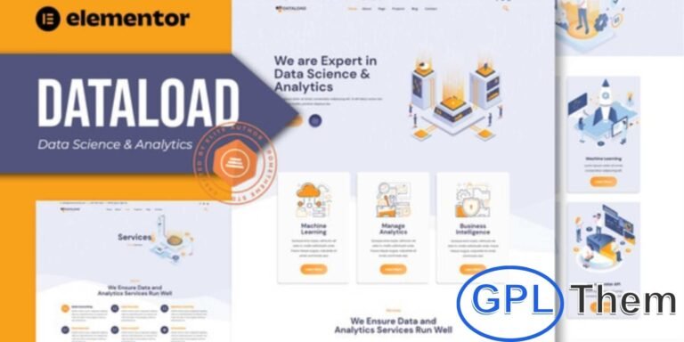 Dataload – Data Science & Analytics Elementor Template Kit Dataload is a modern Elementor Template Kit built for data science and analytics websites. With a stylish, professional UI, it’s perfect for companies offering big data analysis, AI solutions, data migration, machine learning, predictive analytics, and data visualization services.
