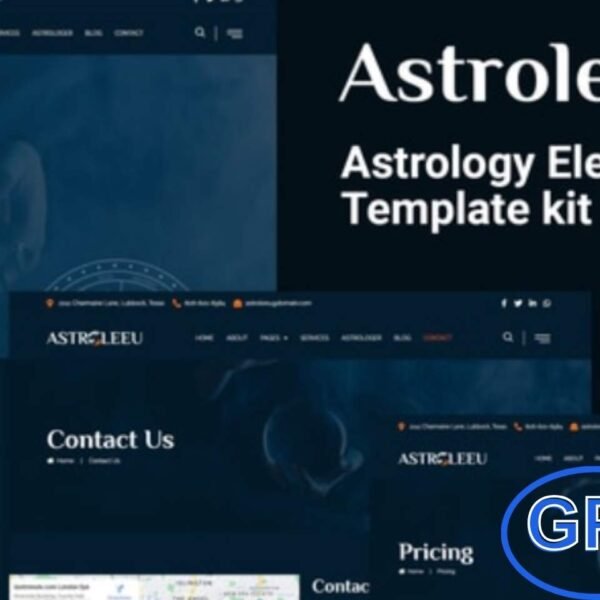 Astroleeu – Astrology & Numerology Elementor Template Kit Astroleeu is a modern Elementor Template Kit crafted for astrology, numerology, zodiac, horoscope, tarot reading, and spiritual guidance websites. With its elegant design and fully responsive layout, this kit allows you to build a professional online presence for astrologers, fortune tellers, spiritual coaches, and wellness experts.