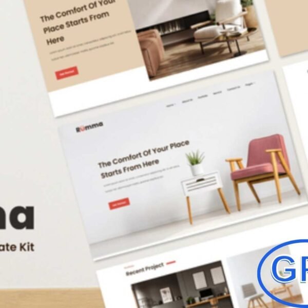 Rumma – Furniture Interior Elementor Template Kit Rumma is a modern Furniture and Interior Design Elementor Template Kit crafted for designers, architects, and furniture businesses to showcase their services in style. Whether for personal portfolios or corporate websites, this kit delivers a clean, professional layout optimized for mobile responsiveness.