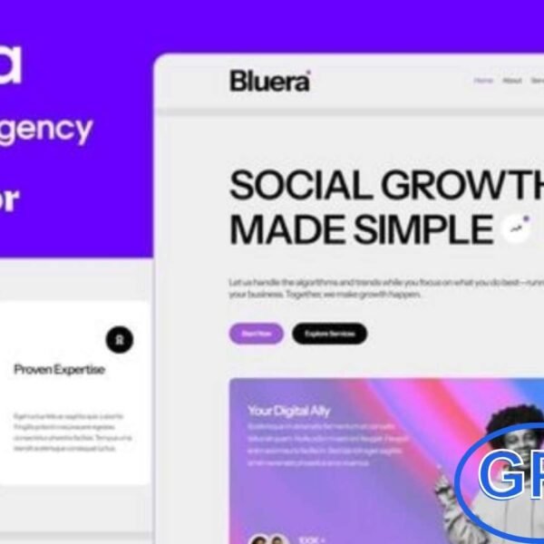 Bluera – Social Media Agency Elementor Template Kit Bluera is a modern Elementor Template Kit crafted for social media agencies and digital marketing professionals. With its clean and engaging design, it helps you showcase services, highlight successful projects, and attract new clients.