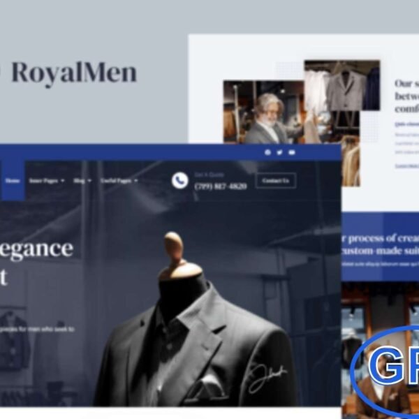 RoyalMen – Tailored Suits Elementor Pro Template Kit RoyalMen is a premium Elementor Pro Template Kit designed for tailor-made suits, bespoke clothing, and elegant fashion businesses.