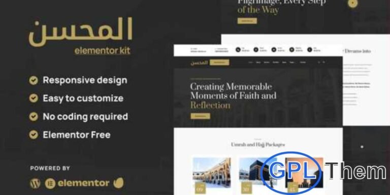 Rahman – Hajj & Umrah Tour Agency Elementor Template Kit Rahman is a professional Elementor Template Kit crafted for Hajj and Umrah tour agencies, Islamic travel services, and pilgrimage packages.