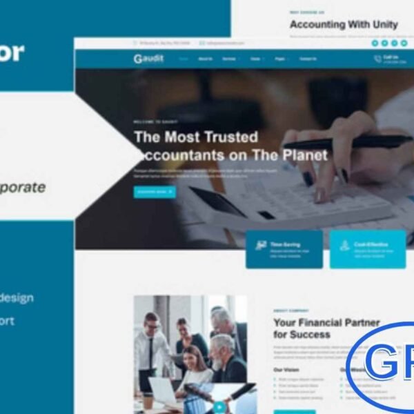 Gaudit – Accounting Firm Elementor Template Kit Gaudit is a professional Elementor Template Kit designed specifically for accounting firms, financial consultants, and bookkeeping services. Perfect for showcasing your expertise, services, client testimonials, and financial solutions, this kit offers clean, modern, and fully responsive layouts.