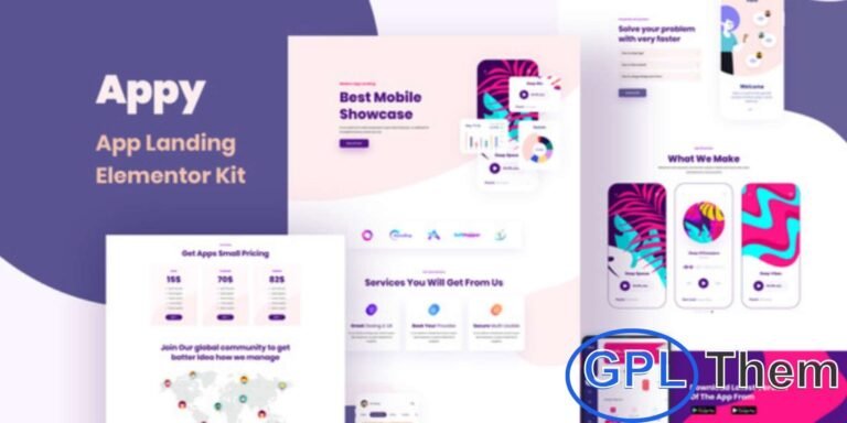 Appy – SaaS & App Landing Page Elementor Template Kit Appy is a modern and stylish Elementor Template Kit designed for SaaS and app landing pages. Built with the free version of Elementor, it offers clean, easy-to-use layouts that follow current design trends.