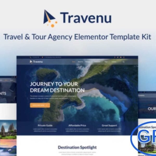 Travenu – Travel & Tour Agency Elementor Template Kit Travenu is a stylish Elementor Template Kit designed for travel and tourism websites. Perfect for travel agencies, tour operators, destination guides, adventure trips, holiday planners, and booking services, this kit helps you create a professional website with ease.