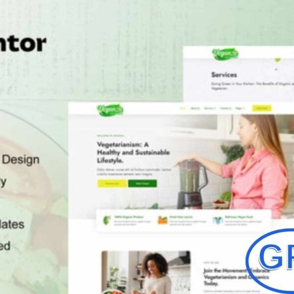 Veganza – Organic Food & Vegetarian Elementor Template Kit Veganza is a modern Elementor Template Kit designed for organic food, vegetarian, and healthy food businesses. Ideal for farms, fresh produce markets, organic stores, and agricultural services, this kit helps you showcase your products and services effectively.