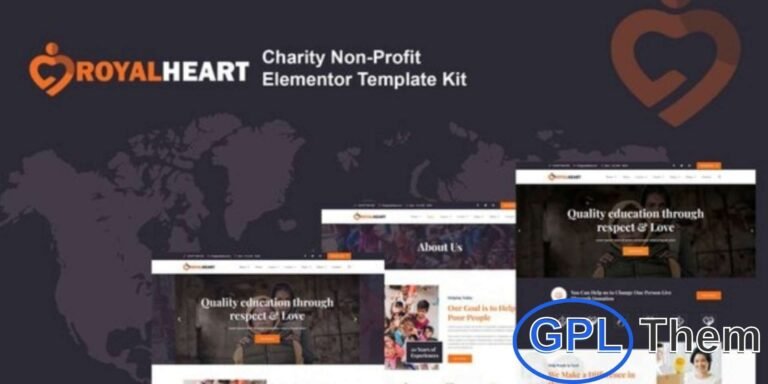RoyalHeart – Nonprofit Charity Elementor Template Kit RoyalHeart is a professional Elementor Template Kit designed for creating modern and functional websites for charity, nonprofit, and fundraising organizations. It is perfectly suited for NGOs, crowdfunding projects, welfare foundations, donation campaigns, and charity hubs.