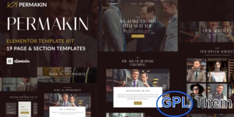 Permakin – Professional Tailor & Clothing Alteration Elementor Template Kit Permakin is a premium Elementor Template Kit designed for professional tailors, sewing businesses, and clothing alteration services. With its elegant and modern layouts, this template kit helps you highlight your craftsmanship, showcase alteration services, and build a stylish online presence with ease.