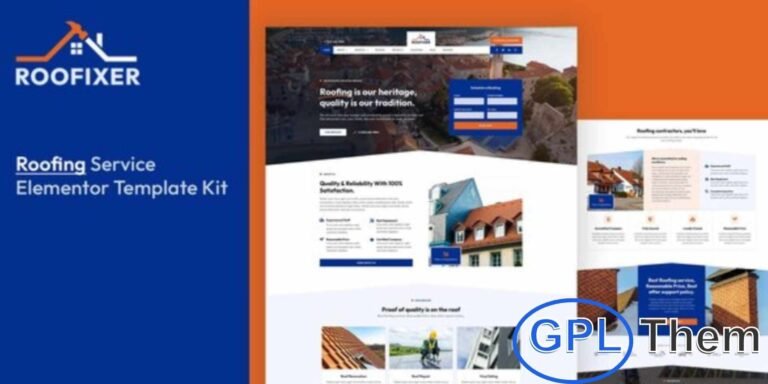 Roofixer – Roofing Service Elementor Pro Template Kit Roofixer is a modern Elementor Pro Template Kit crafted for roofing service websites. With its professional and responsive design, this template kit is perfect for showcasing services such as roof repair, roof installation, roof coating, roof inspection, roof renovation, and roof maintenance.