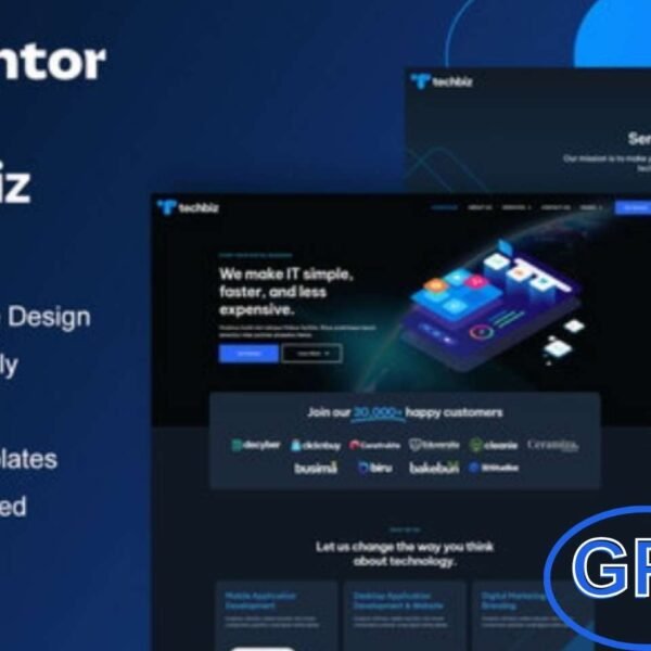 TechBiz – Tech Company Elementor Pro Template Kit TechBiz is a modern and professional Elementor Pro Template Kit designed for technology companies and startups. Featuring a clean, sleek, and responsive design, it’s perfect for showcasing IT services, software development, hosting solutions, cybersecurity, cloud services, and online marketing.