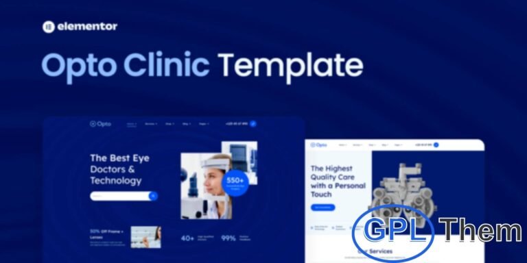Opto – Eye Care Center Elementor Pro Template Kit Opto is a professional Elementor Pro Template Kit designed for eye care centers, optometrists, ophthalmologists, and vision clinics. With its clean and modern design, this kit helps you build a fully responsive and user-friendly website tailored for healthcare and eye specialists.