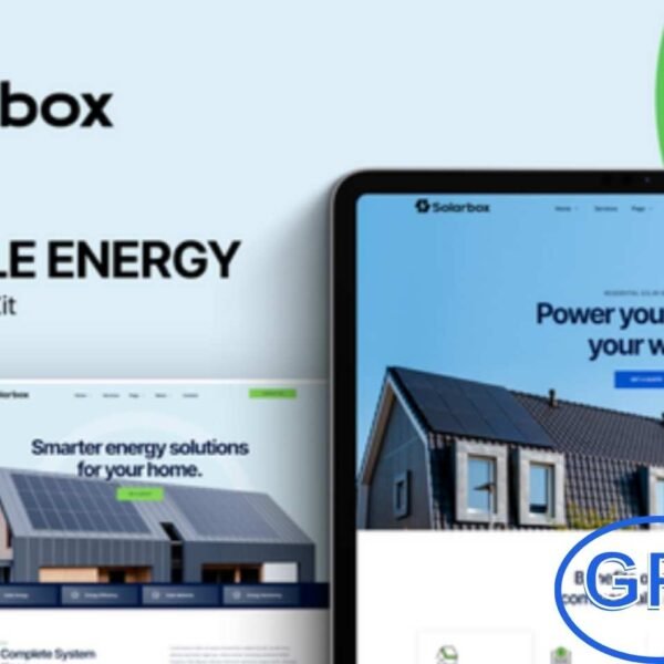 Solarbox – Solar & Renewable Energy Elementor Template Kit Solarbox is a modern and fully responsive Elementor Template Kit designed for solar and renewable energy businesses.