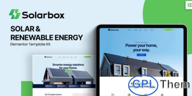 Solarbox – Solar & Renewable Energy Elementor Template Kit Solarbox is a modern and fully responsive Elementor Template Kit designed for solar and renewable energy businesses.