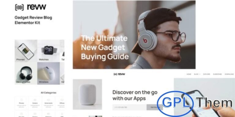 Revw – Gadget Review Blog Elementor Template Kit Revw is a modern Elementor Template Kit crafted for gadget review blogs, tech blogs, and product review websites. With its clean and professional design, this kit makes it easy to showcase reviews, comparisons, and technology updates in a visually appealing way.