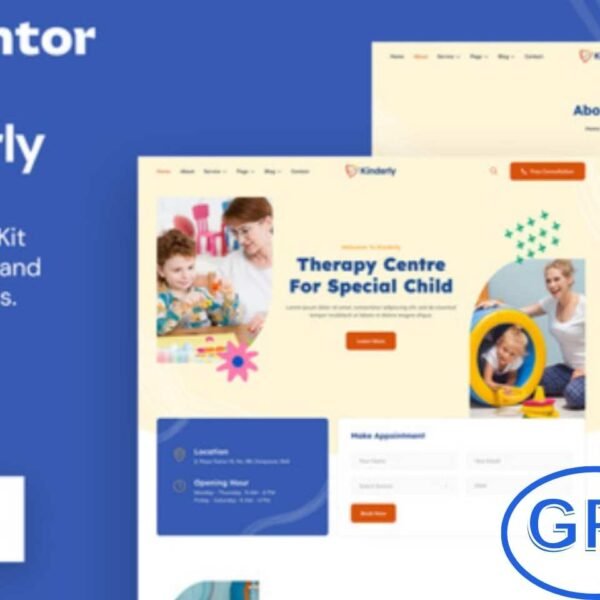 Kinderly – Child Therapist & Psychologist Elementor Template Kit Kinderly is a modern Elementor Template Kit designed for child therapists, psychologists, mental health professionals, and child care centers.