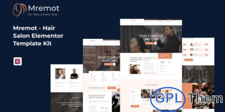 Mremot – Hair Salon Elementor Template Kit Mremot is a stylish Elementor Template Kit perfect for hair salons, barber shops, and beauty service websites. Designed with a modern and unique layout, it offers an elegant solution for showcasing hairstyles, grooming services, and salon portfolios.