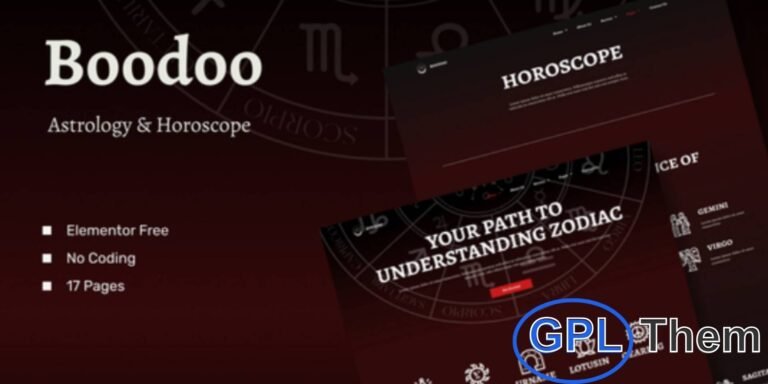 Boodoo – Astrology & Horoscope Elementor Template Kit Boodoo is a beautifully designed Astrology & Horoscope Elementor Template Kit crafted to help you build professional websites with ease.