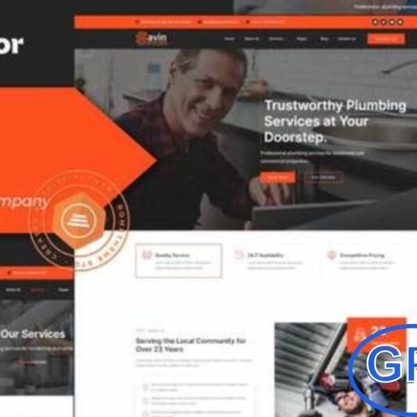 Bavin – Plumbing Service Company Elementor Template Kit Bavin is a modern Plumbing Service Company Elementor Template Kit built to create professional websites with ease. Perfect for plumbers, home maintenance, repair services, heating, ventilation, and air conditioning companies, this kit comes with all the essential templates to showcase your services.