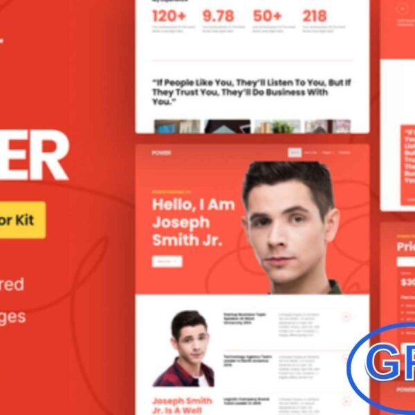 Power – Personal CV Elementor Pro Template Kit Power is a professional Elementor Pro Template Kit designed for personal CV and portfolio websites. With its minimal and clean visual style, this template includes 12+ carefully crafted pages to highlight your skills, experience, and achievements.