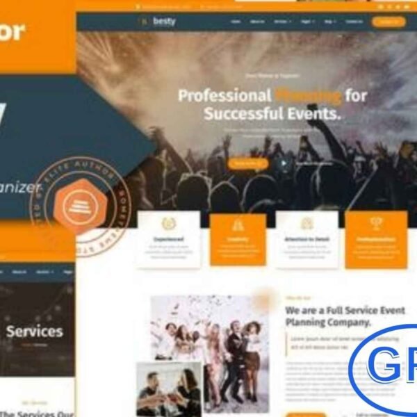 Besty – Event Planner & Organizer Elementor Template Kit Besty is a modern Event Planner & Organizer Elementor Template Kit crafted to build professional websites for event management businesses. Ideal for wedding planners, corporate event organizers, decorators, event managers, and event service companies, this kit offers everything you need to showcase your services.