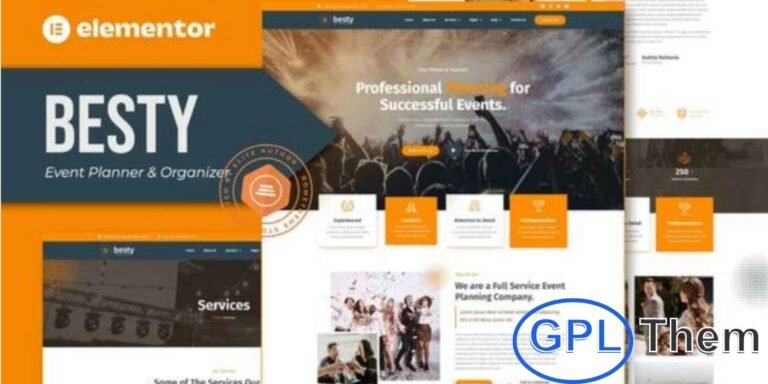 Besty – Event Planner & Organizer Elementor Template Kit Besty is a modern Event Planner & Organizer Elementor Template Kit crafted to build professional websites for event management businesses. Ideal for wedding planners, corporate event organizers, decorators, event managers, and event service companies, this kit offers everything you need to showcase your services.