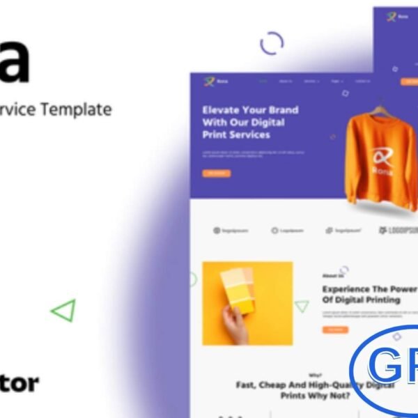 Rona – Digital Printing Service Elementor Template Kit Rona is a professional Elementor Template Kit designed for digital printing service websites. Built for WordPress using the Elementor Page Builder, it allows you to create a modern and fully responsive website quickly and easily.