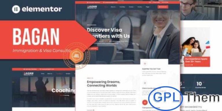 Bagan – Immigration & Visa Consulting Elementor Template Kit Bagan is a professional Immigration & Visa Consulting Elementor Template Kit designed to help you create a modern, fully responsive website for visa services, immigration consultants, and legal advisory firms.