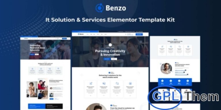 Benzo – IT Solutions & Services Elementor Template Kit Benzo is a modern IT Solutions & Services Elementor Template Kit designed for agencies, startups, SaaS companies, software firms, and IT service providers. Built with all essential features for IT businesses, Benzo helps you create a professional, fully functional website with ease.