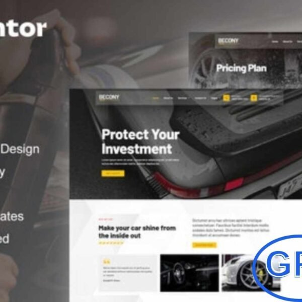 Becony – Car Detailing & Car Repair Elementor Template Kit Becony is a professional Elementor Template Kit designed for car detailing and repair businesses.