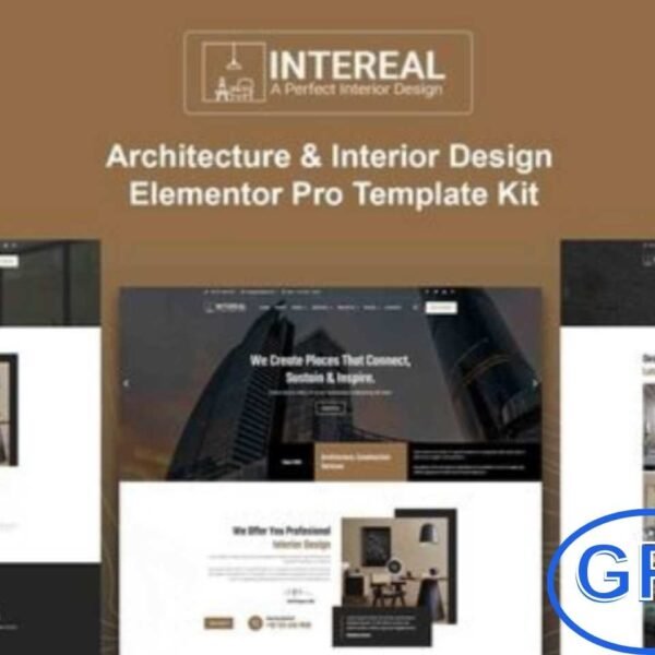 Intereal – Architecture & Interior Design Elementor Pro Template Kit Intereal is a professional Elementor Pro Template Kit ideal for architecture firms, interior designers, building contractors, and creative studios. Perfect for showcasing apartments, modern residences, portfolios, and corporate projects, it features 15+ pre-built pages with a clean, modern, and fully responsive design.