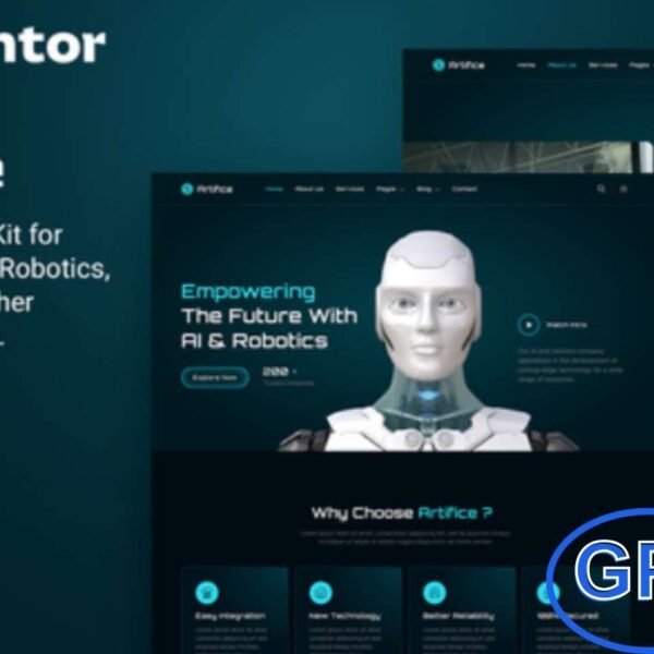 Artifice – AI & Robotics Elementor Template Kit Artifice is a modern Elementor Template Kit designed for AI and robotics companies. With a wide range of customizable templates and layouts, it makes building a professional, futuristic, and fully responsive website effortless.