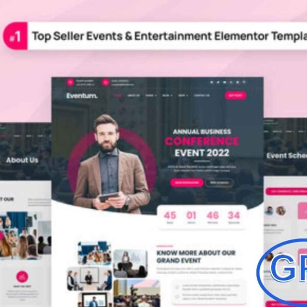Eventum – Event & Conference Elementor Template Kit Eventum is a modern Elementor Template Kit designed for building professional websites for events, conferences, exhibitions, expos, festivals, seminars, workshops, and more.