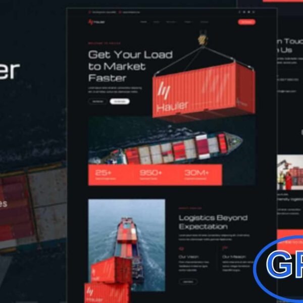 Hauler – Cargo & Logistics Elementor Template Kit Hauler is a modern and fully responsive Elementor Template Kit designed for cargo, logistics, courier, delivery, and shipping businesses. With 12 expertly crafted pages and 17 pre-built templates, Hauler offers a clean, professional, and customizable design that requires no coding knowledge.