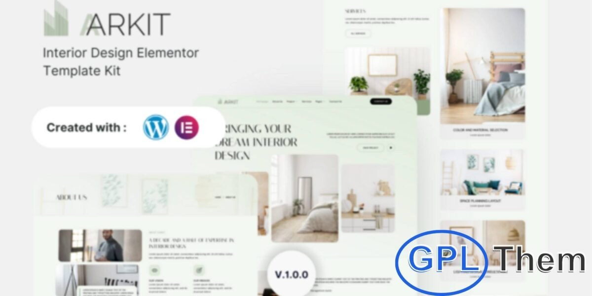 Aarkit – Interior Design Elementor Template Kit Aarkit is a fully-featured Elementor Template Kit designed for interior designers, architects, and furniture businesses. Featuring a clean, modern, and unique design, it offers 100% responsive layouts that look perfect on any device.