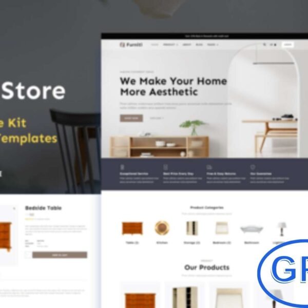 Furniti – Furniture & Home Decor Store Elementor Pro Template Kit Furniti is a modern Elementor Pro Template Kit designed for furniture, interior, and home decor stores. With its clean and stylish design, this template kit allows you to create a professional online store quickly and effortlessly.
