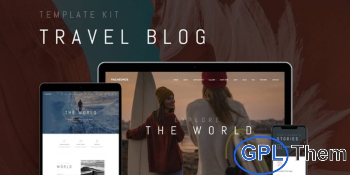Vagabonds – Travel Blog Elementor Template Kit Vagabonds is a modern Elementor Template Kit designed for travel bloggers and writers. Featuring a collection of stylish and trendy pre-designed templates, it’s perfect for creating engaging travel blogs, lifestyle websites, or entertainment blogs.