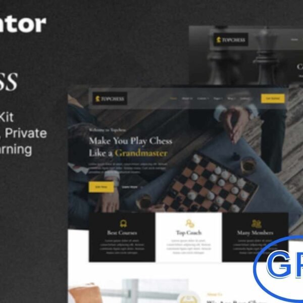 Topchess – Chess Club Courses & Training Elementor Template Kit Topchess is a modern Elementor Template Kit designed for chess clubs, training centers, and board game enthusiasts. Perfect for chess courses, learning centers, coaches, and sports clubs, it features a clean, professional design with a 100% responsive and retina-ready layout.