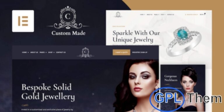 CustomMade – Customized Jewellery & Goldsmith Elementor Pro Template Kit CustomMade is a premium Elementor Pro Template Kit designed for customized jewellery stores and goldsmith businesses.