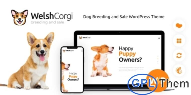 Welsh Corgi – Dog Breeding & Pet Care WordPress Theme Welsh Corgi is a charming and modern WordPress theme designed for dog breeders, pet care services, and animal lovers. With its clean and fresh design, it’s perfect for dog grooming agencies, pet adoption centers, kennels, and veterinary clinics.