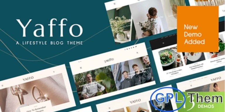 Yaffo – Lifestyle & Personal Blog WordPress Theme Yaffo is a clean and modern WordPress theme designed for lifestyle blogs, personal websites, and online magazines.