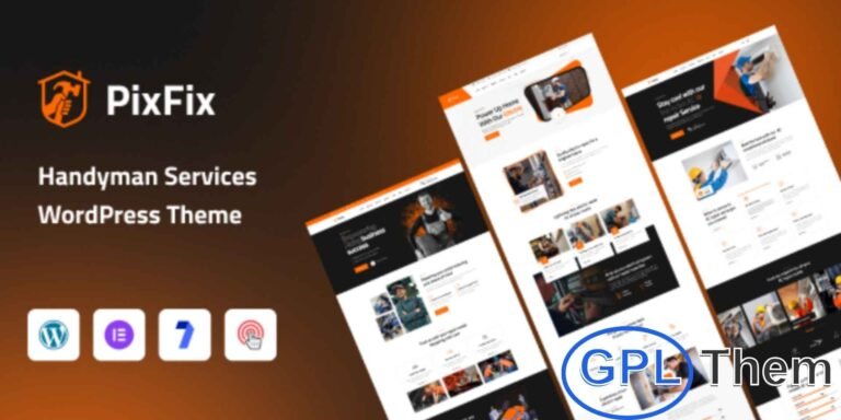 PixFix – Handyman Services WordPress Theme PixFix is a professional WordPress theme built for handyman and home service businesses. Featuring a clean, modern, and fully responsive design, it makes showcasing your services, team, and client projects simple and attractive.