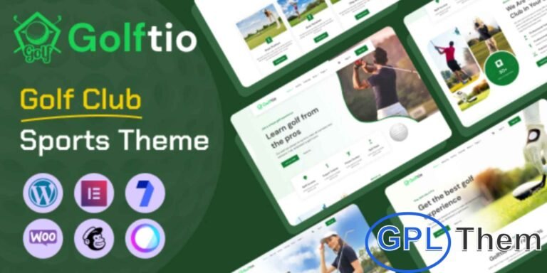 Golftio – Golf Club & Sports WordPress Theme Golftio is a premium WordPress theme designed exclusively for golf clubs, country clubs, and sports-related businesses. With its modern and elegant design, it delivers a professional look that attracts golfers and leaves a lasting impression.