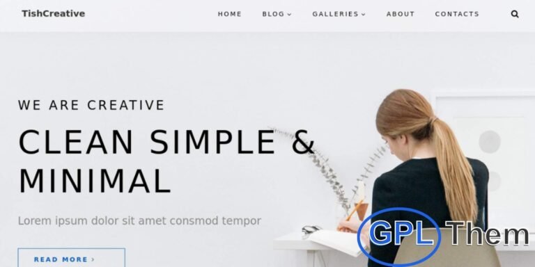 TishCreative – Creative Agency WordPress Theme TishCreative is a modern and clean WordPress theme designed for creative agencies, design studios, freelancers, and digital businesses. With its sleek layout, it allows you to showcase portfolio projects, landing page content, and team members in a professional way.